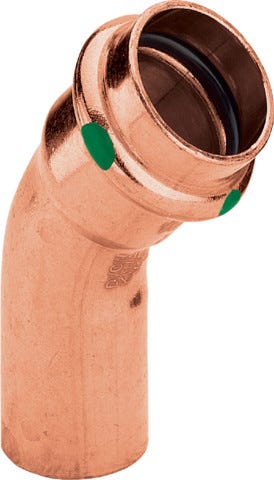 Viega Profipress-Bogen 45° mit SC-Contur Kupfer, Modell 2426.1