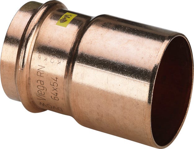 Viega Profipress G XL-Reduzierstück mit SC-Contur Kupfer, Modell 2615.1XL d1: 64,0 d2: 54