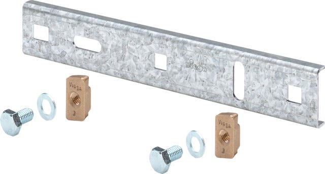 Viega Grundplatte für Ein- und Zweistutzenzähler, Stahl verzinkt, Modell 2624