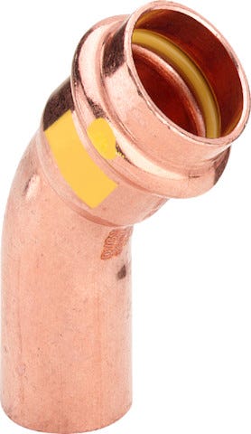 Viega Profipress G-Bogen 45° mit SC-Contur Kupfer, Modell 2626.1