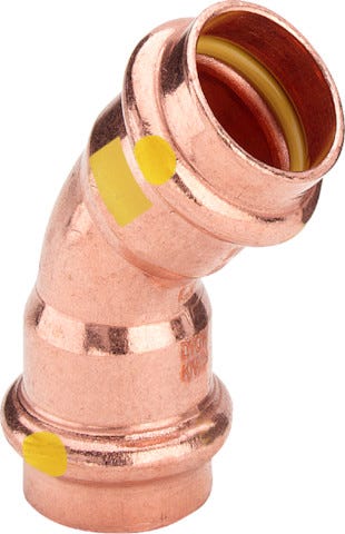 Viega Profipress G-Bogen 45° mit SC-Contur Kupfer, Modell 2626