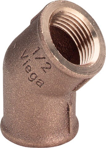 Viega Bogen 45° Rotguss, Modell 3120