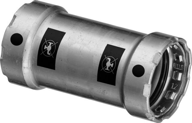 Viega Megapress-Schiebemuffe mit SC-Contur Stahl unlegiert, Zink-Nickel-Beschichtung, Modell 4215.5