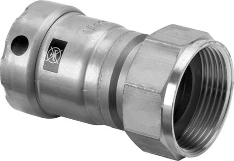 Viega Megapress-Anschlussverschraubung mit SC-Contur Stahl unlegiert, Zink-Nickel-Beschichtung, flachdichtend, Modell 4263 VdS-Zulassung