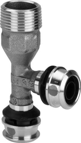 Viega Raxofix-T-Stück mit SC-Contur Siliziumbronze, Modell 5326.4 R: ½ d1: 16 d2: 16