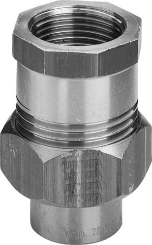 Viega Übergangsverschraubung Rotguss/Messing, flachdichtend, Modell 94330G