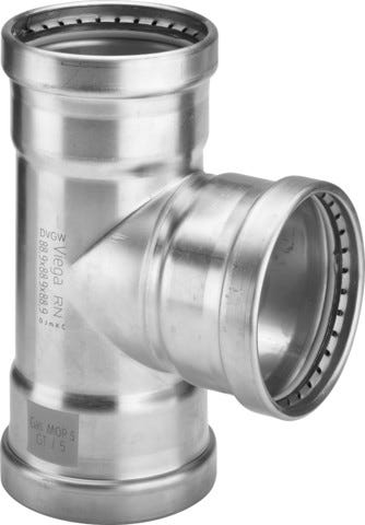 Viega Sanpress Inox G XL-T-Stück mit SC-Contur Stahl nichtrostend, Modell 0218XL
