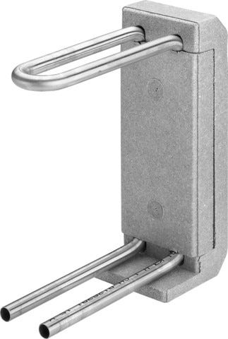Viega Heizkörperanschlussblock Ausstattung, ;Dämmbox, Edelstahlrohr d15, Modell 1097.6 d: 15 H: 185