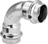 Viega Prestabo-Bogen 90° mit SC-Contur Stahl unlegiert, verzinkt, Modell 1116