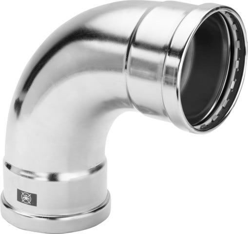 Viega Prestabo XL-Bogen 90° mit SC-Contur Stahl unlegiert, verzinkt, Modell 1116XL VdS-Zulassung