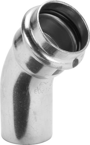 Viega Prestabo-Bogen 45° mit SC-Contur Stahl unlegiert, verzinkt, Modell 1126.1