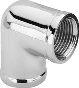 Viega Bogen 90° Messing Modell 1612 mit Rp-Innengewinde zylindrisch BSPT-Rp (ISO 7-1 / EN 10226-1) verchromt