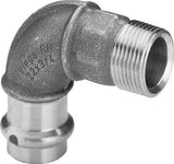 Viega Sanpress-Übergangsbogen 90° mit SC-Contur Rotguss oder Siliziumbronze, Modell 2214