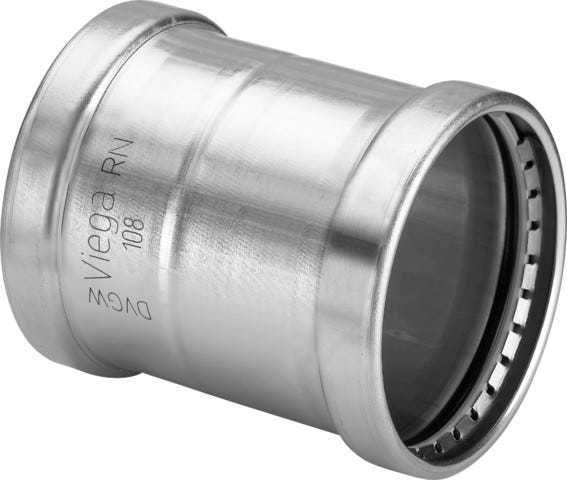 Viega Sanpress Inox XL-Schiebemuffe mit SC-Contur Stahl nichtrostend, Modell 2315.5XL, VdS-Zulassung
