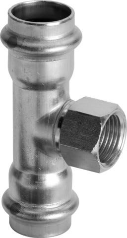 Viega Sanpress Inox-T-Stück mit SC-Contur Stahl nichtrostend, Modell 2317.2