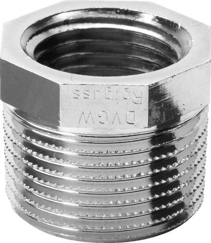 Viega Reduzierstück Rotguss, Modell 3241, R-Gewinde und Rp-Gewinde, Mehrkant, 1-teilig, Bronze, unbehandelt,