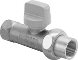 Viega Gasgerätekugelhahn für Heizgerät, Warmwassererwärmer aus Messing, Modell G2107.1T mit thermisch auslösender Absperreinrichtung und Verriegelung