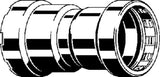 Viega Megapress-Reduziermuffe mit SC-Contur Stahl unlegiert, Zink-Nickel-Beschichtung, Modell 4215.7