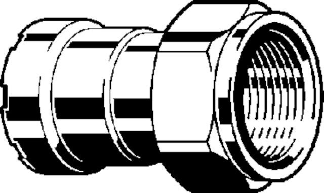 Viega Megapress-Anschlussverschraubung mit SC-Contur Stahl unlegiert, Zink-Nickel-Beschichtung, flachdichtend, Modell 4263 VdS-Zulassung
