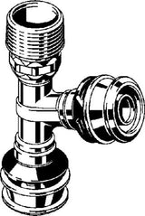 Viega Raxofix-T-Stück mit SC-Contur Siliziumbronze, Modell 5326.4 R: ½ d1: 16 d2: 16
