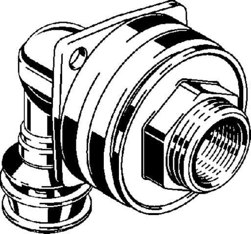 Viega Raxofix-Wanddurchführung mit SC-Contur Siliziumbronze, Modell 5332.11 d: 16 Rp: ½ G: ¾ L: 18