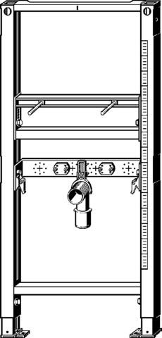 Viega Waschtisch Element Prevista Dry 8535 Anschlüsse höhenverstellbar 1120 mm