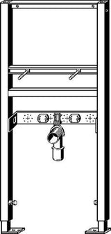 Viega Waschtisch-Element Prevista Dry 8539 Objektvariante in 1120 mm