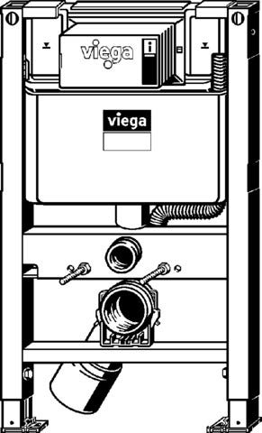Viega WC Element Prevista Dry 8533 mit Dusch WC Anschluss 820 mm