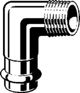 Viega Sanpress-Übergangswinkel 90° mit SC-Contur Rotguss oder Siliziumbronze, Modell 2214.1 d: 15 R: ½