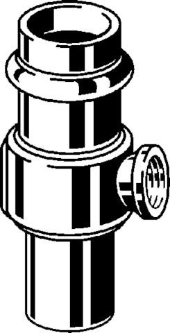 Viega Sanpress-T-Stück G¼, mit Einsteckende mit SC-Contur Rotguss oder Siliziumbronze, Modell 2217.4 d1: 22 G: ¼ d2: 22