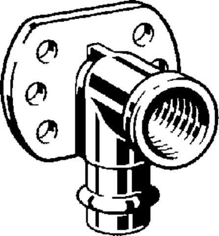 Viega Sanpress-Wandscheibe mit SC-Contur Rotguss oder Siliziumbronze, Modell 2225.5