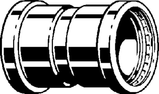 Viega Sanpress Inox XL-Muffe mit SC-Contur Stahl nichtrostend, Ausstattung; Dichtelemente EPDM, Schneidringe, Trennringe, Modell 2315XL