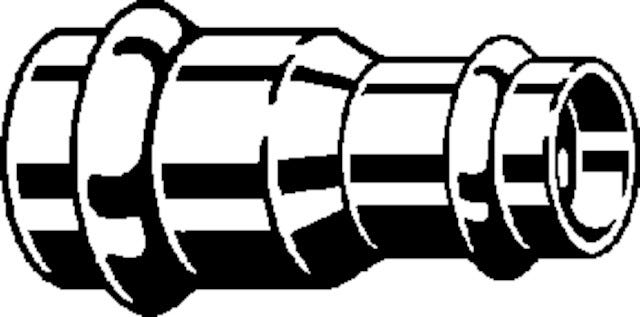 Viega Profipress-Reduziermuffe mit SC-Contur Kupfer, Modell 2415.2