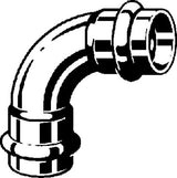 Viega Profipress-Bogen 90° mit SC-Contur Kupfer, Modell 2416