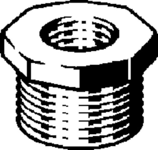 Viega Reduzierstück Rotguss, Modell 3241, R-Gewinde und Rp-Gewinde, Mehrkant, 1-teilig, Bronze, unbehandelt,