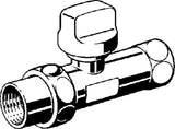Viega Gasgerätekugelhahn für Heizgerät, Warmwassererwärmer aus Messing, Modell G2107.1T mit thermisch auslösender Absperreinrichtung und Verriegelung