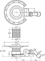 Viega Ablaufgarnitur 4927 in DN40xDN50 Kunststoff grau