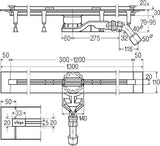 Viega Duschrinne-Grundkörper Advantix Vario 4966.10 in 300-1200mm Kunststoff