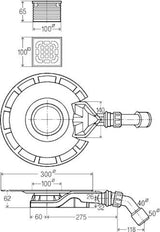 Viega Badablauf 4980.60 in DN40/50 Kunststoff