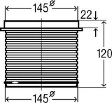 Viega Advantix-Höhenausgleichsstück für Höhenausgleich von 45-100 mm, Modell 4996