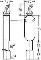 Viega Geruchverschluss 5636.1 in DN40/50, Kunststoff weiss