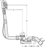 Viega Multiplex Trio-Ab-/Überlauf Funktionseinheit Modell 6161 DN: 40/50 mit Ablaufloch-Ø 52 für Badewanne