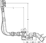 Viega Multiplex Trio-Ab-/Überlauf Funktionseinheit Modell 6161 DN: 40/50 mit Ablaufloch-Ø 52 für Badewanne