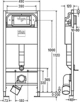 Viega WC Element Prevista Dry 8524 Objektvariante in 1120 mm