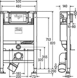 Viega WC Element Prevista Dry 8533 mit Dusch WC Anschluss 820 mm