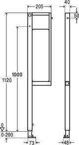 Viega Befestigungs Element Prevista Dry 8570.32 für links Stützgriffe in 1120mm