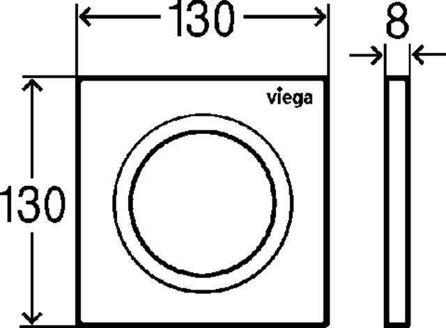 Viega Urinal Betät.-Pl. VfS 20 8610.2 aus Kunststoff in weiß-alpin