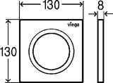 Viega Urinal Betät.-Pl. VfS 20 8610.2 aus Kunststoff in weiß-alpin