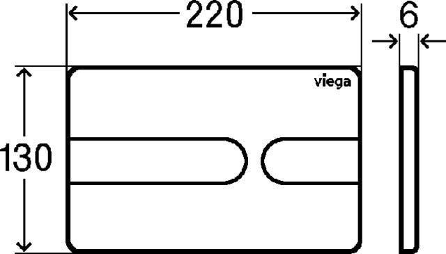 Viega WC Betät.-Pl. Visign for Style 23 8613.1 aus Kunststoff in weiß alpin