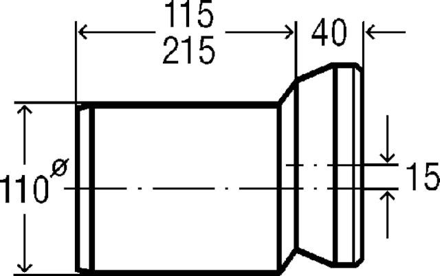 Viega WC Anschlussstutzen 3815.1 in 155mm Kunststoff weiss
